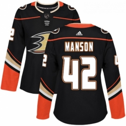 Womens Adidas Anaheim Ducks 42 Josh Manson Premier Black Home NHL Jersey 