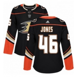 Womens Adidas Anaheim Ducks 46 Max Jones Authentic Black Home NHL Jersey 