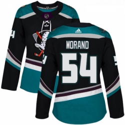 Womens Adidas Anaheim Ducks 54 Antoine Morand Authentic Black Teal Third NHL Jersey 