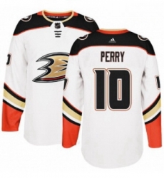 Youth Adidas Anaheim Ducks 10 Corey Perry Authentic White Away NHL Jersey 