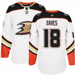 Youth Adidas Anaheim Ducks 18 Patrick Eaves Authentic White Away NHL Jersey 
