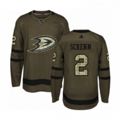 Youth Adidas Anaheim Ducks 2 Luke Schenn Premier Green Salute to Service NHL Jersey 