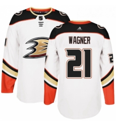 Youth Adidas Anaheim Ducks 21 Chris Wagner Authentic White Away NHL Jersey 