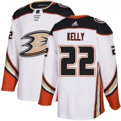 Youth Adidas Anaheim Ducks 22 Chris Kelly Authentic White Away NHL Jerse