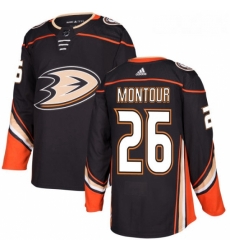 Youth Adidas Anaheim Ducks 26 Brandon Montour Premier Black Home NHL Jersey 