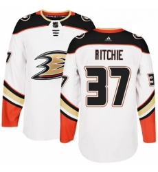 Youth Adidas Anaheim Ducks 37 Nick Ritchie Authentic White Away NHL Jersey 