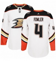 Youth Adidas Anaheim Ducks 4 Cam Fowler Authentic White Away NHL Jersey 