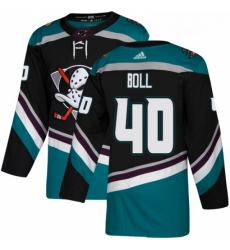 Youth Adidas Anaheim Ducks 40 Jared Boll Authentic Black Teal Third NHL Jersey 