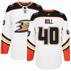 Youth Adidas Anaheim Ducks 40 Jared Boll Authentic White Away NHL Jersey 