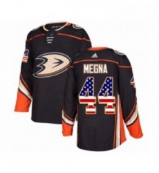 Youth Adidas Anaheim Ducks 44 Jaycob Megna Authentic Black USA Flag Fashion NHL Jersey 