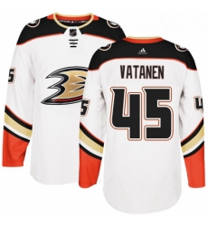 Youth Adidas Anaheim Ducks 45 Sami Vatanen Authentic White Away NHL Jersey 