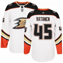 Youth Adidas Anaheim Ducks 45 Sami Vatanen Authentic White Away NHL Jersey 