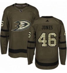 Youth Adidas Anaheim Ducks 46 Max Jones Premier Green Salute to Service NHL Jersey 
