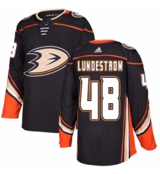 Youth Adidas Anaheim Ducks 48 Isac Lundestrom Authentic Black Home NHL Jersey 