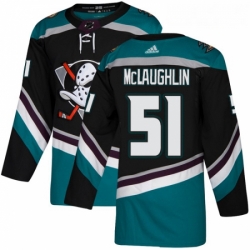 Youth Adidas Anaheim Ducks 51 Blake McLaughlin Authentic Black Teal Third NHL Jersey 