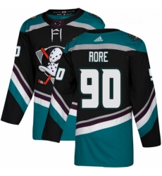 Youth Adidas Anaheim Ducks 90 Giovanni Fiore Authentic Black Teal Third NHL Jersey 