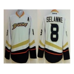 Youth NHL Jerseys Anaheim Ducks #8 Teemu Selanne white[patch A]