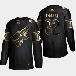 Coyotes 32 Antti Raanta Black Gold Adidas Jersey