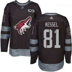 Coyotes #81 Phil Kessel Black 1917 2017 100th Anniversary Stitched Hockey Jersey
