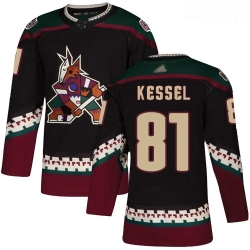 Coyotes #81 Phil Kessel Black Alternate Authentic Stitched Hockey Jersey