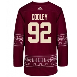 Men Arizona Coyotes #92 Logan Cooley Adidas Authentic Alternate Jersey red