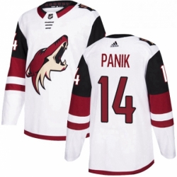 Mens Adidas Arizona Coyotes 14 Richard Panik Authentic White Away NHL Jersey 