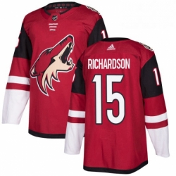 Mens Adidas Arizona Coyotes 15 Brad Richardson Authentic Burgundy Red Home NHL Jersey 