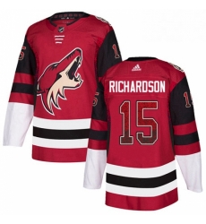 Mens Adidas Arizona Coyotes 15 Brad Richardson Authentic Maroon Drift Fashion NHL Jersey 