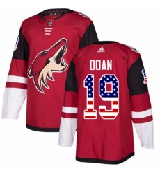 Mens Adidas Arizona Coyotes 19 Shane Doan Authentic Red USA Flag Fashion NHL Jersey 