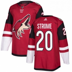 Mens Adidas Arizona Coyotes 20 Dylan Strome Authentic Burgundy Red Home NHL Jersey 