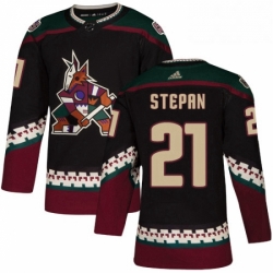 Mens Adidas Arizona Coyotes 21 Derek Stepan Premier Black Alternate NHL Jersey 