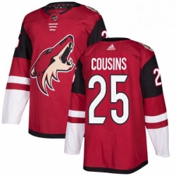 Mens Adidas Arizona Coyotes 25 Nick Cousins Authentic Burgundy Red Home NHL Jersey 