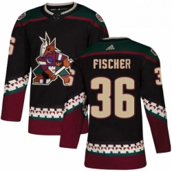 Mens Adidas Arizona Coyotes 36 Christian Fischer Premier Black Alternate NHL Jersey 
