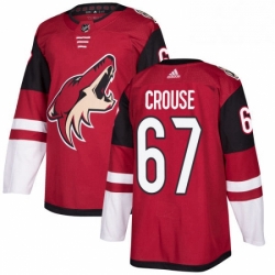 Mens Adidas Arizona Coyotes 67 Lawson Crouse Authentic Burgundy Red Home NHL Jersey 