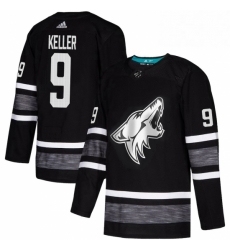 Mens Adidas Arizona Coyotes 9 Clayton Keller Black 2019 All Star Game Parley Authentic Stitched NHL Jersey 