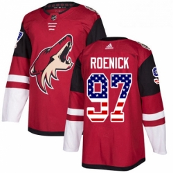 Mens Adidas Arizona Coyotes 97 Jeremy Roenick Authentic Red USA Flag Fashion NHL Jersey 