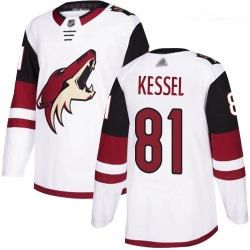 Coyotes #81 Phil Kessel White Road Authentic Stitched Youth Hockey Jersey