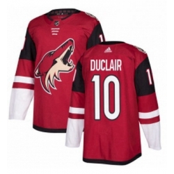 Youth Adidas Arizona Coyotes 10 Anthony Duclair Authentic Burgundy Red Home NHL Jersey 