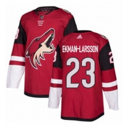 Youth Adidas Arizona Coyotes 23 Oliver Ekman Larsson Authentic Burgundy Red Home NHL Jersey 