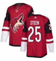 Youth Adidas Arizona Coyotes 25 Thomas Steen Premier Burgundy Red Home NHL Jersey 
