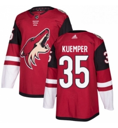 Youth Adidas Arizona Coyotes 35 Darcy Kuemper Authentic Burgundy Red Home NHL Jersey 