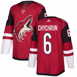 Youth Adidas Arizona Coyotes 6 Jakob Chychrun Premier Burgundy Red Home NHL Jersey 
