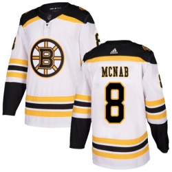Adidas Boston Bruins 8 Peter Mcnab White Away Authentic Stitched NHL Jersey