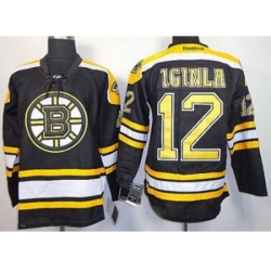 Boston Bruins 12 Jarome Iginla Black NHL Jerseys