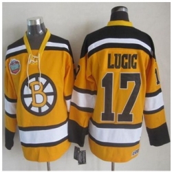 Boston Bruins #17 Milan Lucic Yellow Winter Classic CCM Throwback Stitched NHL Jersey