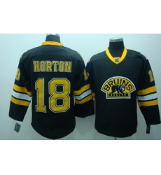Boston Bruins 18 Nathan Horton Black Jerseys