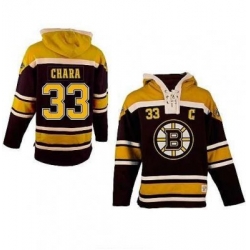 Boston Bruins 33# Zdeno Chara Black Color Hooded Sweatshirt