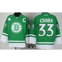 Boston Bruins 33 Zdeno Chara Green St Patty's Day NHL Jersey