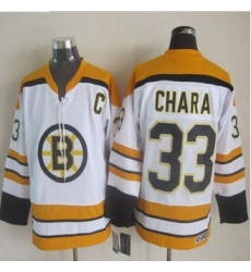 Boston Bruins #33 Zdeno Chara White CCM Throwback Stitched NHL Jersey