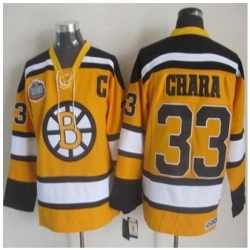 Boston Bruins #33 Zdeno Chara Yellow Winter Classic CCM Throwback Stitched NHL Jersey